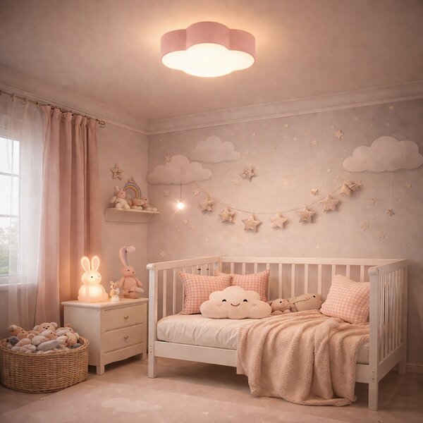 Таванна лампа TK Lighting CLOUD Пастелно Розово МИНИ 2