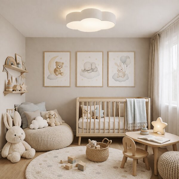 Таванна лампа TK Lighting CLOUD Бяло МИНИ 2