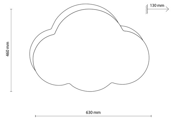 Таванна лампа TK Lighting CLOUD Бяло МИНИ 2