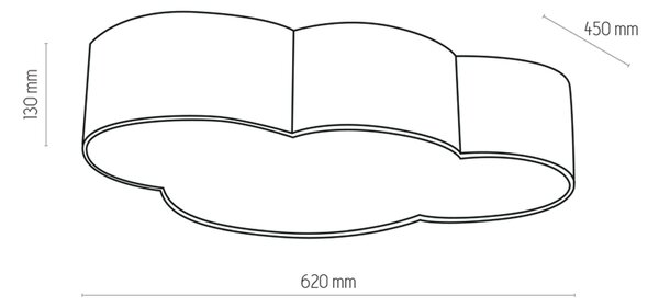 Таванна лампа TK Lighting CLOUD Пастелно Розово 4
