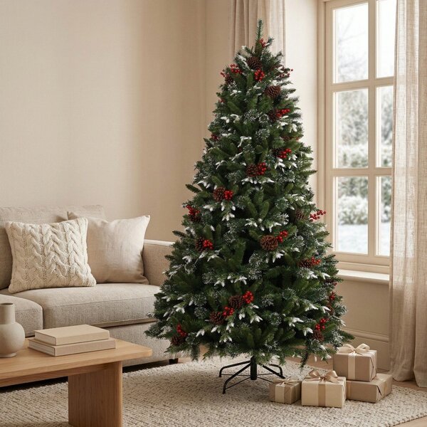 Изкуствена коледна елха височина 150 cm Snowy Pine LED – Můj Stromeček