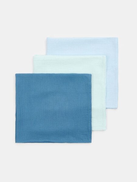 Sinsay - Комплект муселинови пелени 3 pack - бледотюркоазено