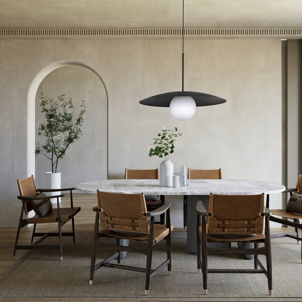 TK Lighting SLATE BLACK GLASS Пендел
