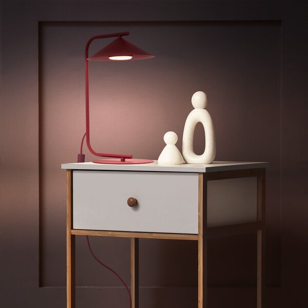 TK Lighting LUME BURGUNDY Нощна лампа