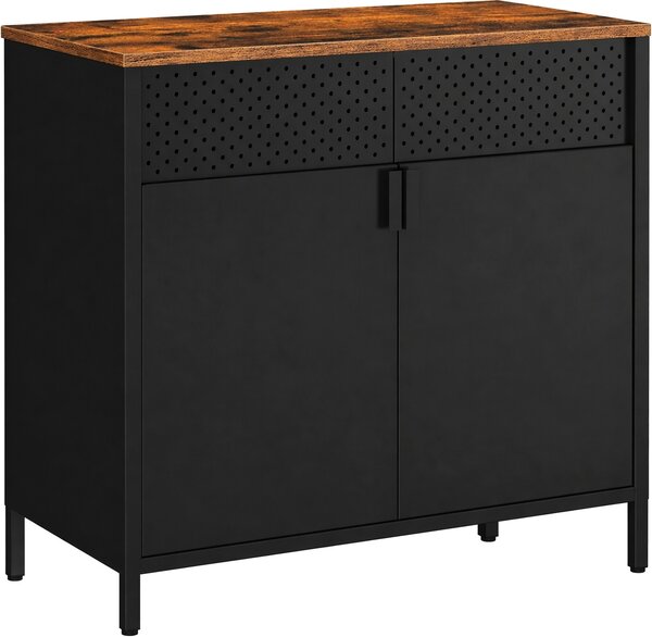 Комод с 2 врати, Songmics, 80 x 40 x 76 см, LSC102B01, Сив