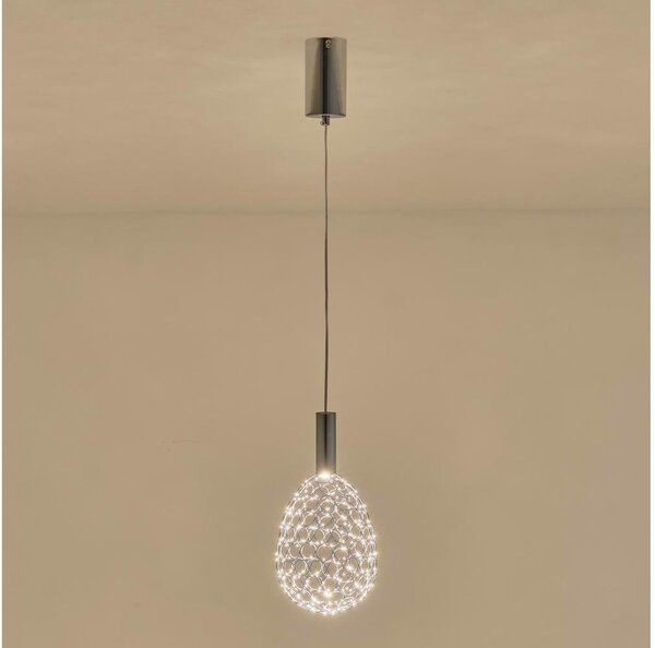 LED Пендел LED/6,3W/230V 3000K лъскав хром Ø 14 см