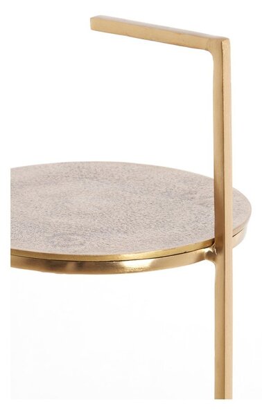 Кръгла странична масичка с мраморна плоча ø 26 cm Leda – Light & Living