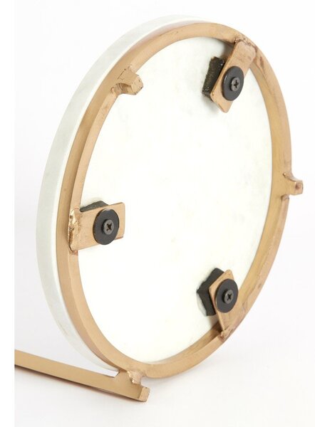Кръгла странична масичка с мраморна плоча ø 26 cm Leda – Light & Living