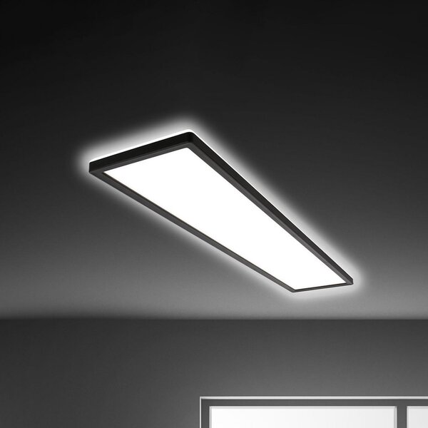 Briloner LED осветление за таван Tava, черно, пластмаса, 98cm, подсветка, Черен, Дневна/трапезария, Пластмаса, Модерен