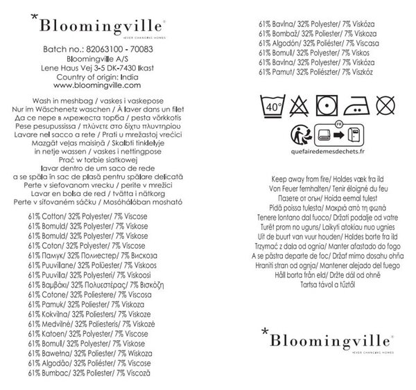 Кафяво одеяло от рециклиран памук 130x160 cm Anniversary – Bloomingville
