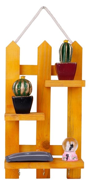 Дървена поставка за ключове 213S Черен 40x23x9 см