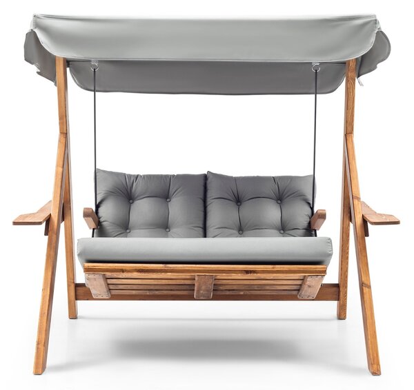 Двоен хамак за люлеене Galata Swing S2 Сив 160x195x120 см