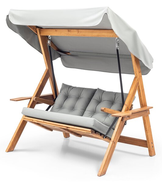 Двоен хамак за люлеене Galata Swing S2 Сив 160x195x120 см