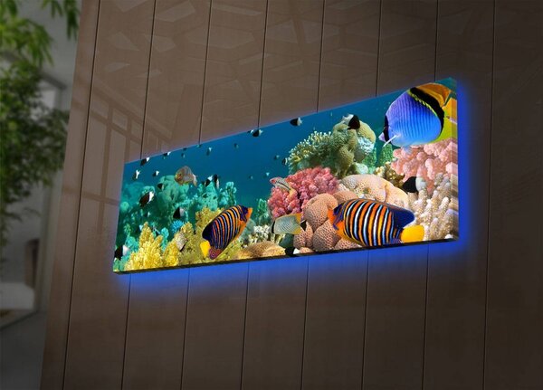 Картина с LED осветление 3090DACT Многоцветна 30x90x3 см
