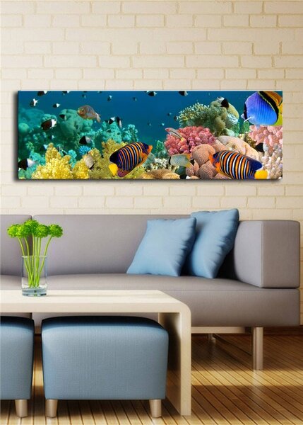 Картина с LED осветление 3090DACT Многоцветна 30x90x3 см
