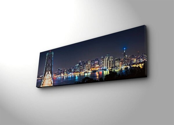 Картина с LED осветление 3090İACT Многоцветна 30x90x3 см