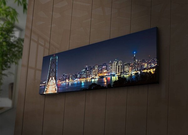 Картина с LED осветление 3090İACT Многоцветна 30x90x3 см