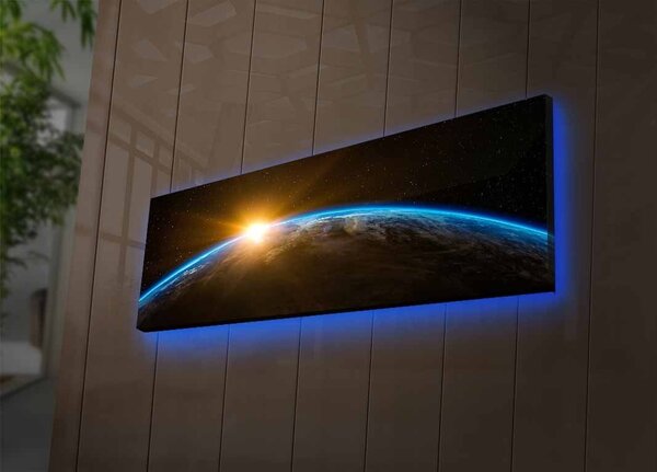 Картина с LED осветление 3090NASA Мултиколор 30x90x3 см