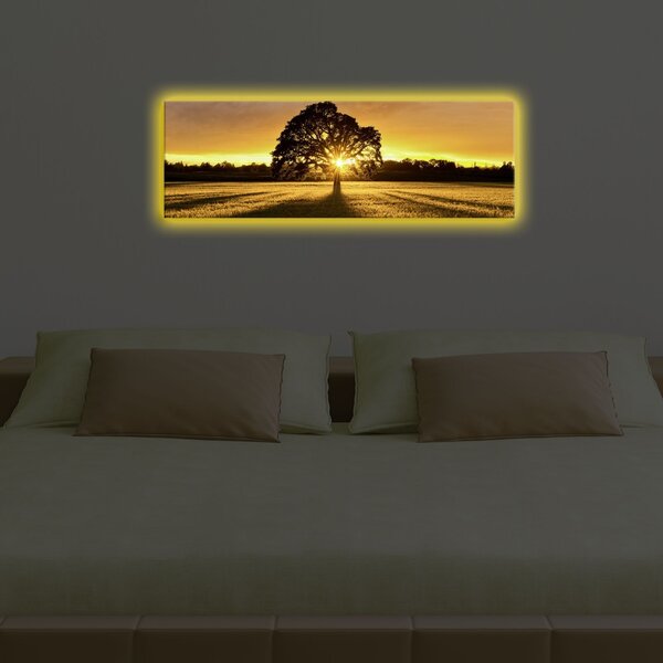Картина с LED осветление 3090DACT Многоцветна 30x90x3 см