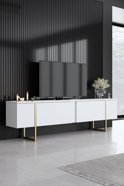 Комплект мебели за дневна Luxe Бял 160x35x80 см