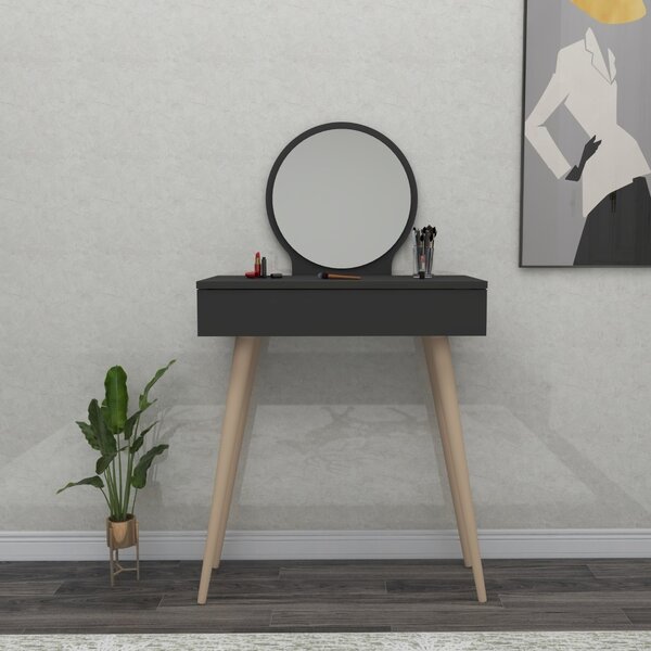 Масичка за тоалет и грим Siena Anthracite 72x35x129,2 cm