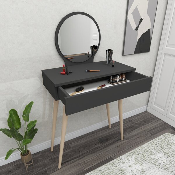 Масичка за тоалет и грим Siena Anthracite 72x35x129,2 cm