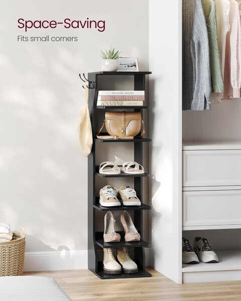 Pantofar Vasagle Black 26.4x30x110.4 cm