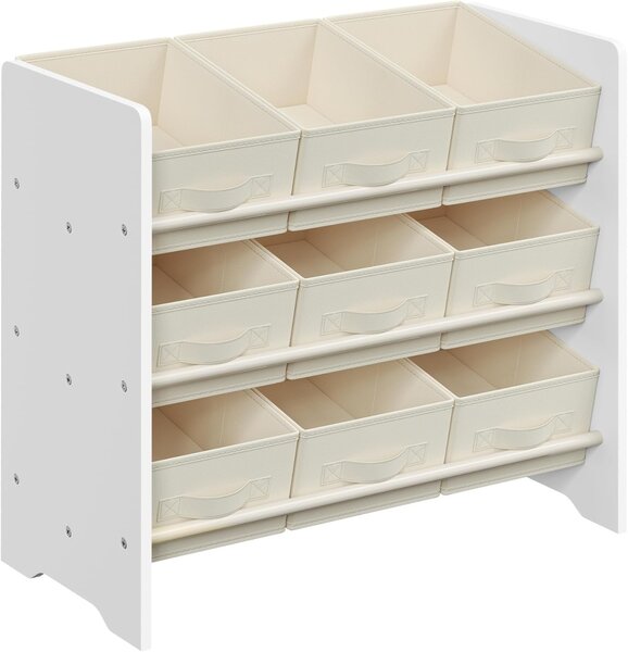 Рафт за организиране на детски играчки White Songmics 62.5x29.5x60 cm