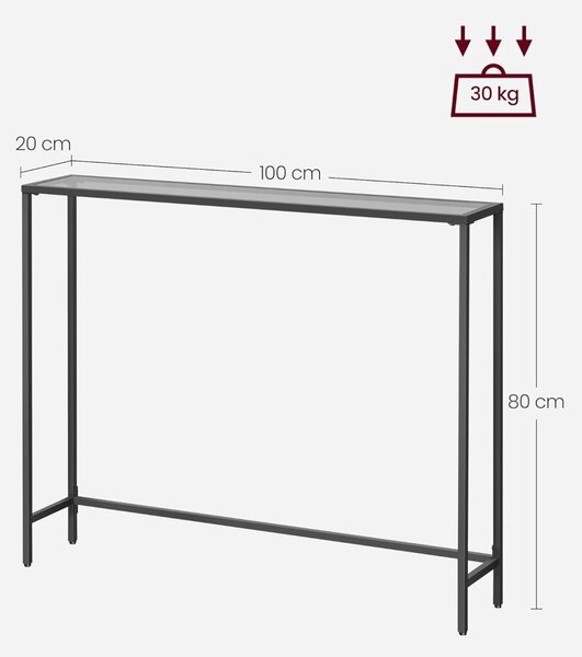 Конзола Vasagle Сива 100.5x20x80 см