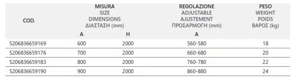 Параван за баня S7 Nero, сгъваема врата, черен - 60х200 см