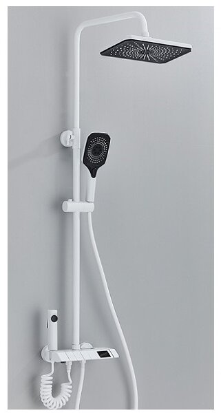 Душ система ELITE Pro 25, термостатен смесител, пиано бутони, Led дисплей - Сив