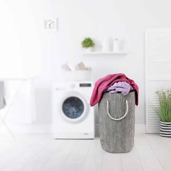 Кош за пране Fancy Home, с дръжки - Крем