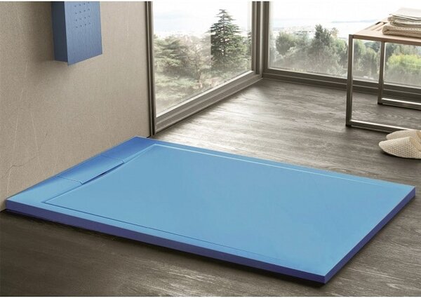 Душ корито MARBLE Texture, 80x120x3.5 см - Розов
