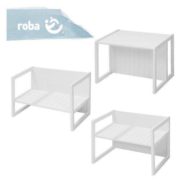 Бяла детска пейка Country Style – Roba