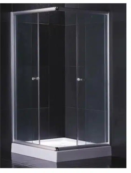 Квадратна душ кабина, 90х90 см, хром