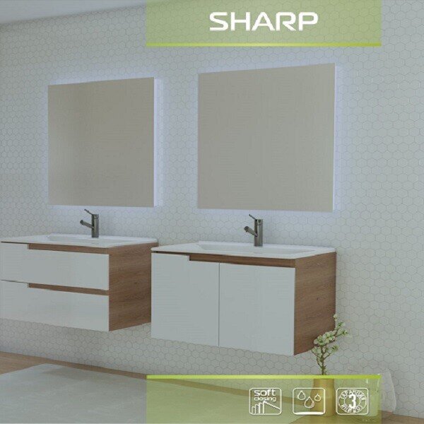 Огледало за баня SHARP, с рамка - 65х5х80 см