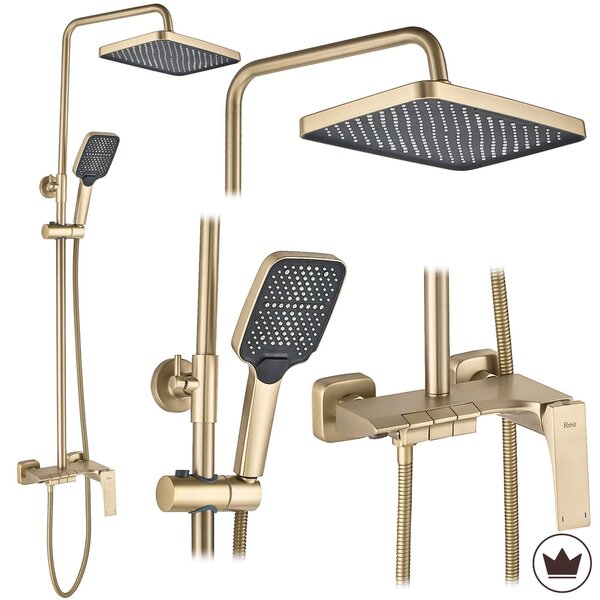 Комплект за душ PREMIUM REA JOE Brush Gold