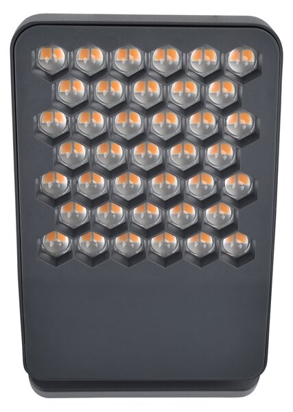 LUTEC LED осветително тяло за външна стена ATLANTIS, тъмно сиво, 22 см, метал, IP54, Сив, Алуминий, Модерен