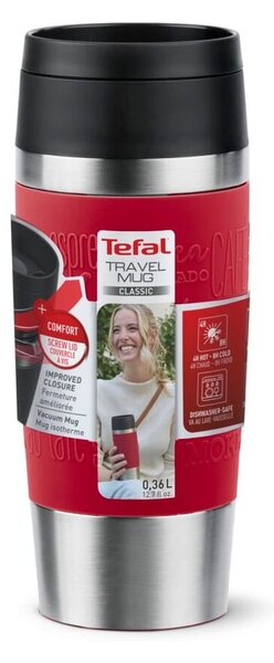 Червена чаша за път 360 ml – Tefal