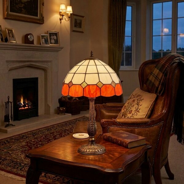 Brilagi - Tiffany витражна настолна лампа SIENNA 2xE27/60W/230V