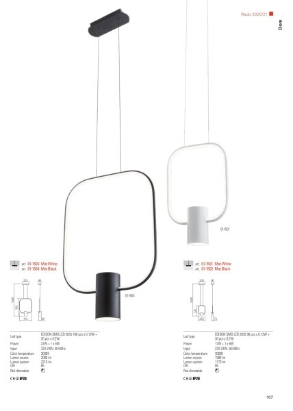 Redo 01-1227 - LED димируема настолна лампа DOM LED/21W/230V черна