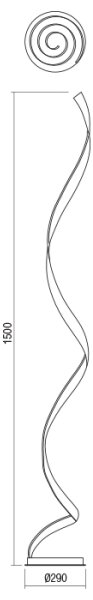 Redo 01-1797 - Димируема LED подова лампа TORSION LED/24W/230V бяла