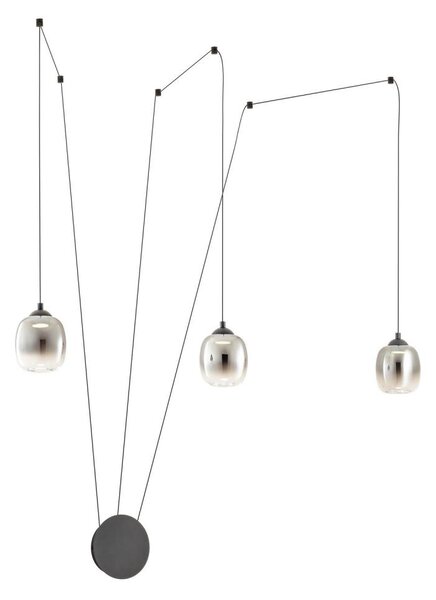 Redo 01-3485 -LED димируема стенна лампа KHADI 3xLED/5,5W/230V черна/опушена