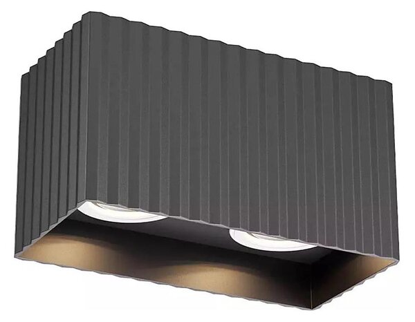 Redo 01-3412 - Точково осветително тяло DELPHI 2xGU10/7W/230V 16,1x8,1 cm черно