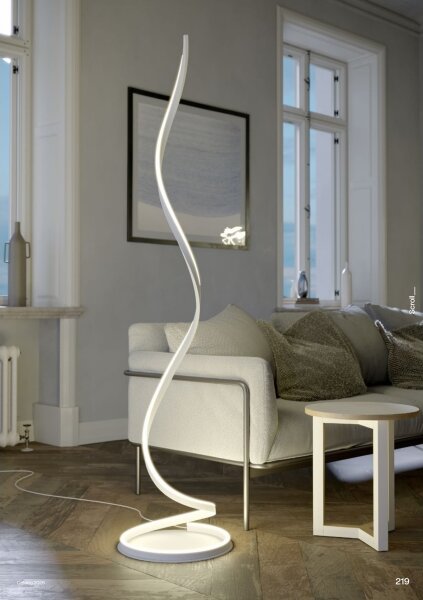 Redo 01-4281 - LED димируема подова лампа SCROLL LED/30W/230V бяла