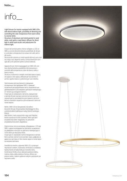 Redo 01-3808 - Димируем LED потолъчен осветител NOBU LED/60W/230V черен