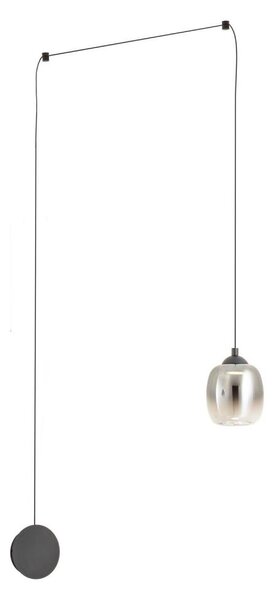 Redo 01-3484 - LED стенна лампа KHADI LED/6W/230V CRI90 pr.12 cm черна/опушена