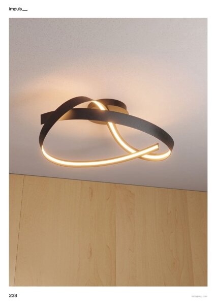 Redo 01-3614 - димируемо LED таванно осветително тяло IMPULS LED/34W/230V черно