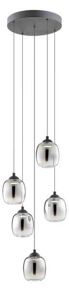 Redo 01-3488 -LED димируем полилей на кабел KHADI 5xLED/5,2W/230V черен/опушен