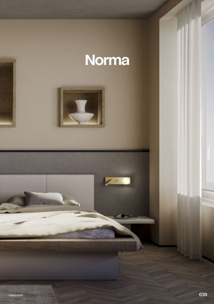 Redo 01-4661 - LED стенно осветително тяло NORMA LED/5W/230V + LED/3W CRI 90 USB златисто